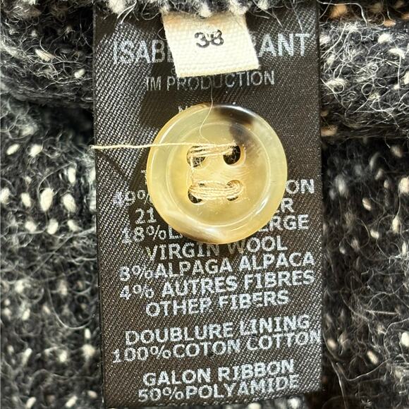 Isabel Marant Etoile Overton Boucle Wool Coat Size 38 EU 6 US - Picture 6 of 6